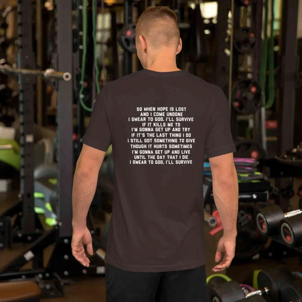 Lewis Capaldi T-Shirt - Unisex Cotton Tee with 'Survive' Lyrics alcyone213k