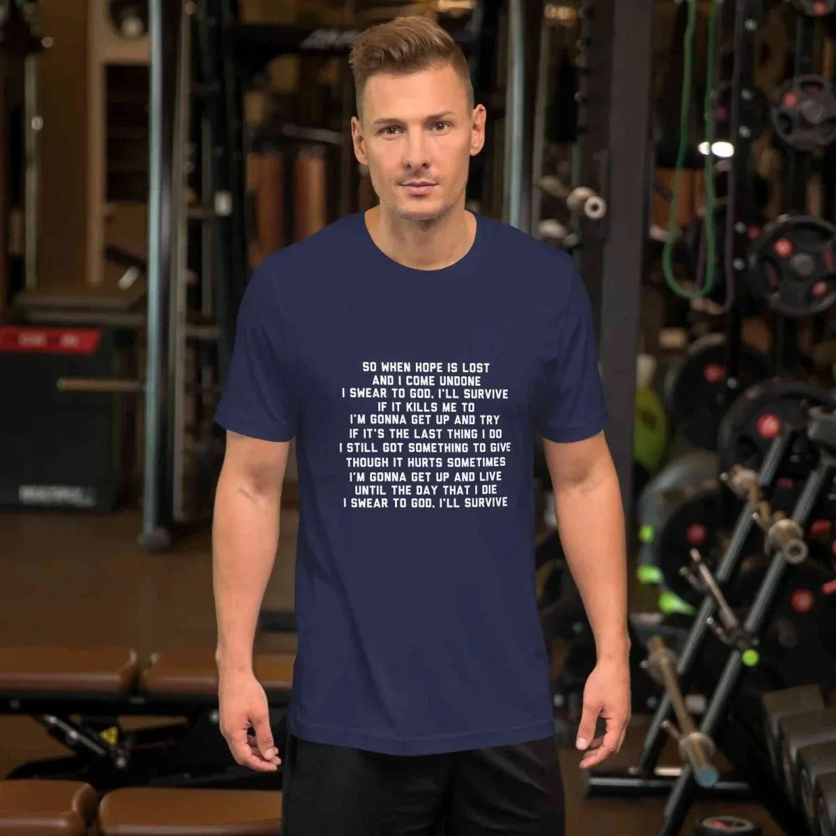 Lewis Capaldi T-Shirt - Unisex Cotton Tee with 'Survive' Lyrics alcyone213k