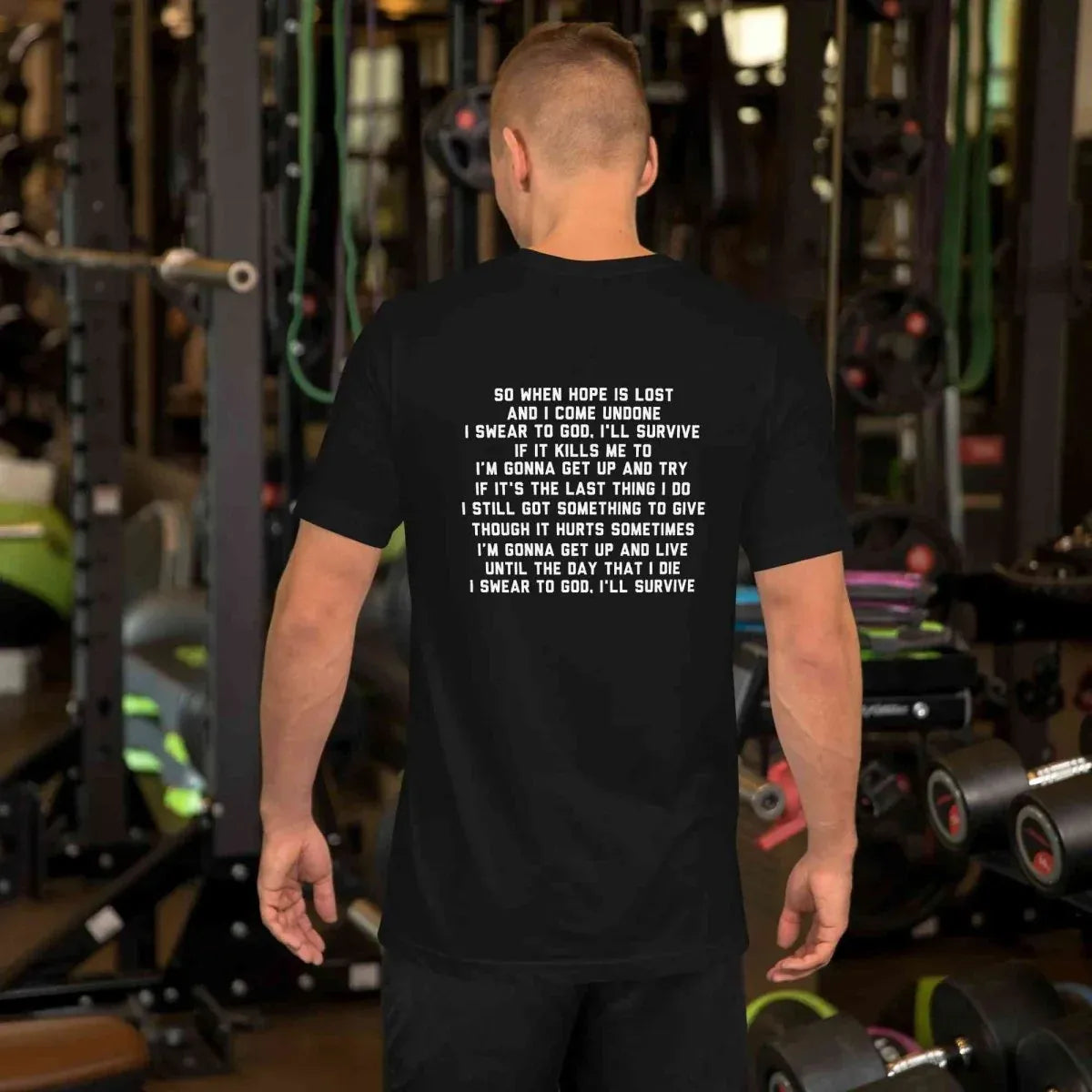 Lewis Capaldi T-Shirt - Unisex Cotton Tee with 'Survive' Lyrics alcyone213k