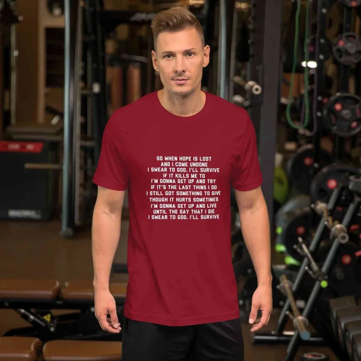 Lewis Capaldi T-Shirt - Unisex Cotton Tee with 'Survive' Lyrics alcyone213k