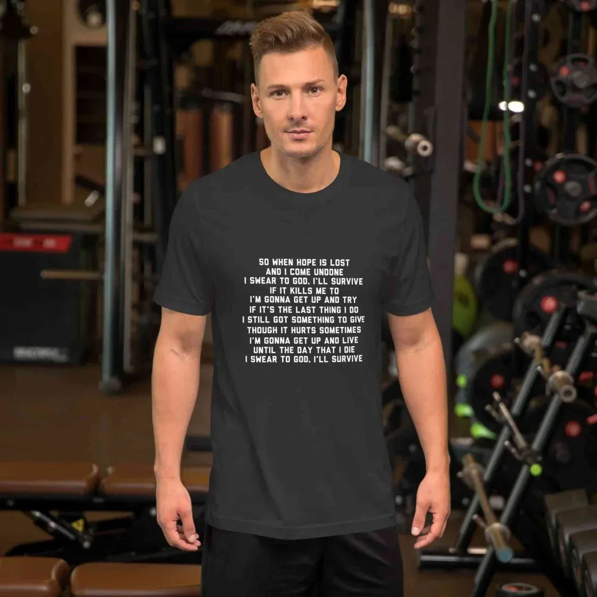 Lewis Capaldi T-Shirt - Unisex Cotton Tee with 'Survive' Lyrics alcyone213k