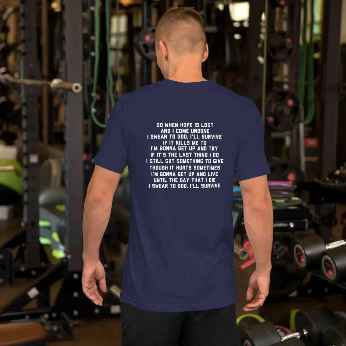 Lewis Capaldi T-Shirt - Unisex Cotton Tee with 'Survive' Lyrics alcyone213k