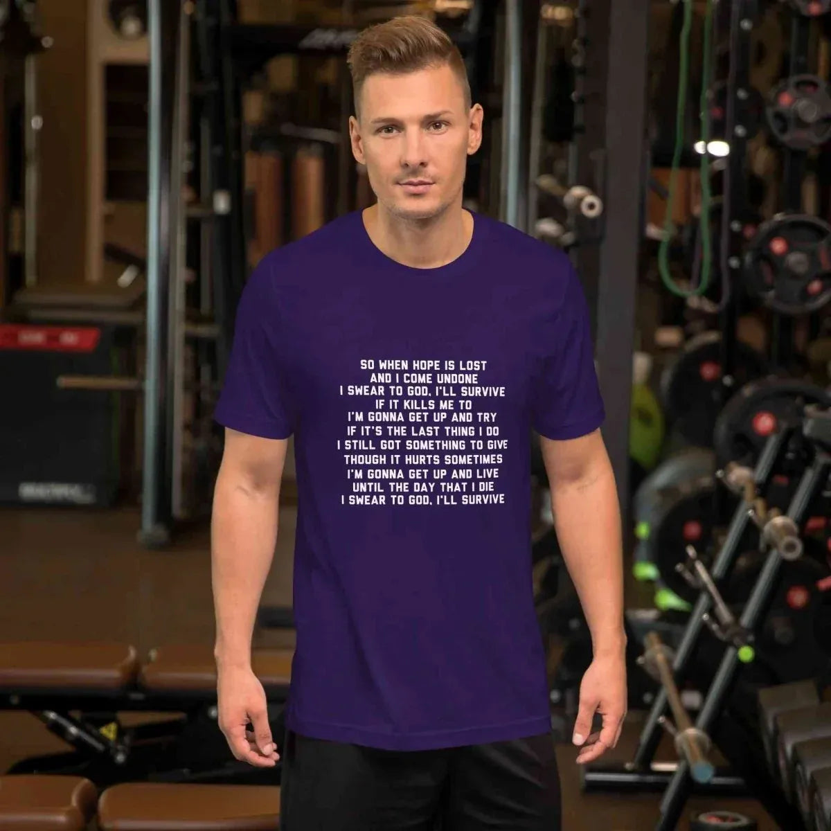 Lewis Capaldi T-Shirt - Unisex Cotton Tee with 'Survive' Lyrics alcyone213k