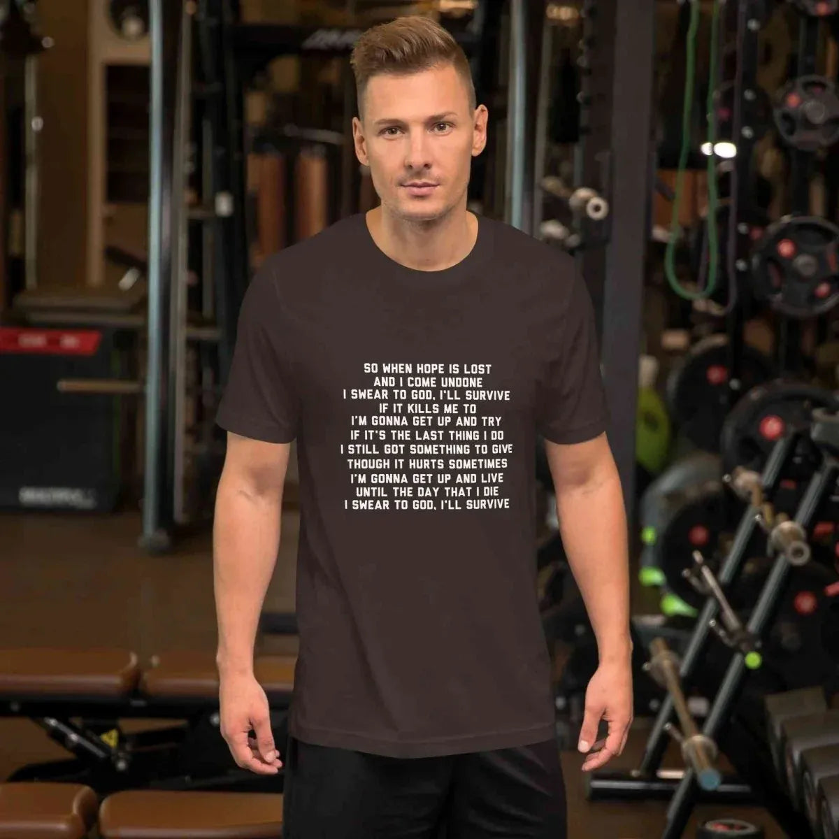 Lewis Capaldi T-Shirt - Unisex Cotton Tee with 'Survive' Lyrics alcyone213k