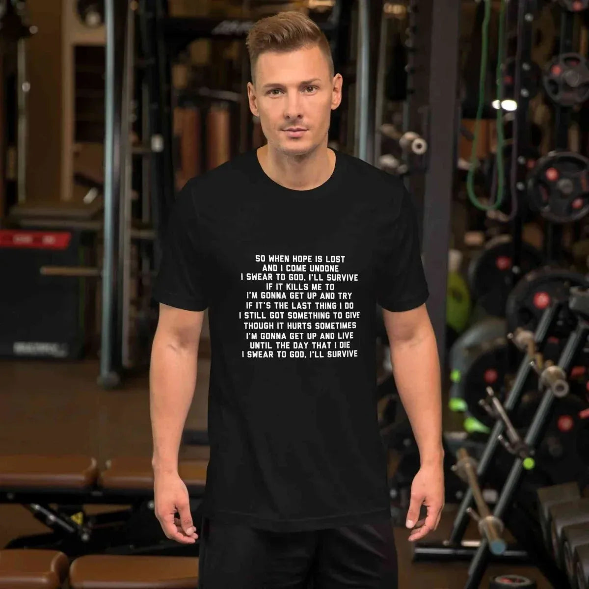 Lewis Capaldi T-Shirt - Unisex Cotton Tee with 'Survive' Lyrics alcyone213k