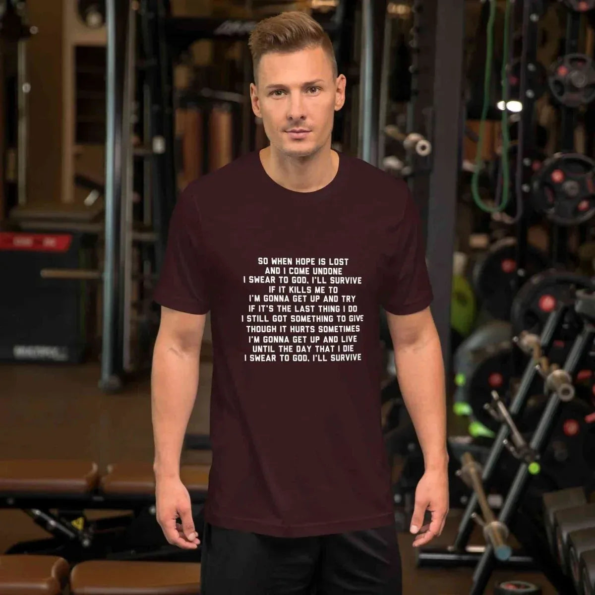 Lewis Capaldi T-Shirt - Unisex Cotton Tee with 'Survive' Lyrics alcyone213k