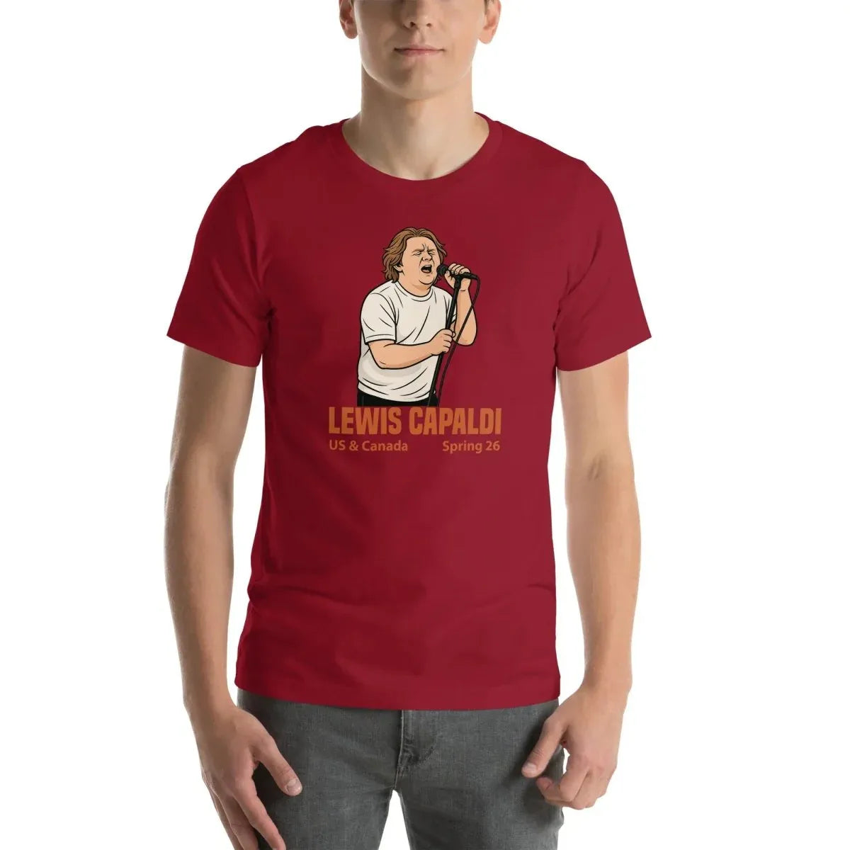 Lewis Capaldi Tour 2026 T-Shirt | Unisex Cotton Fan Tee alcyone213k