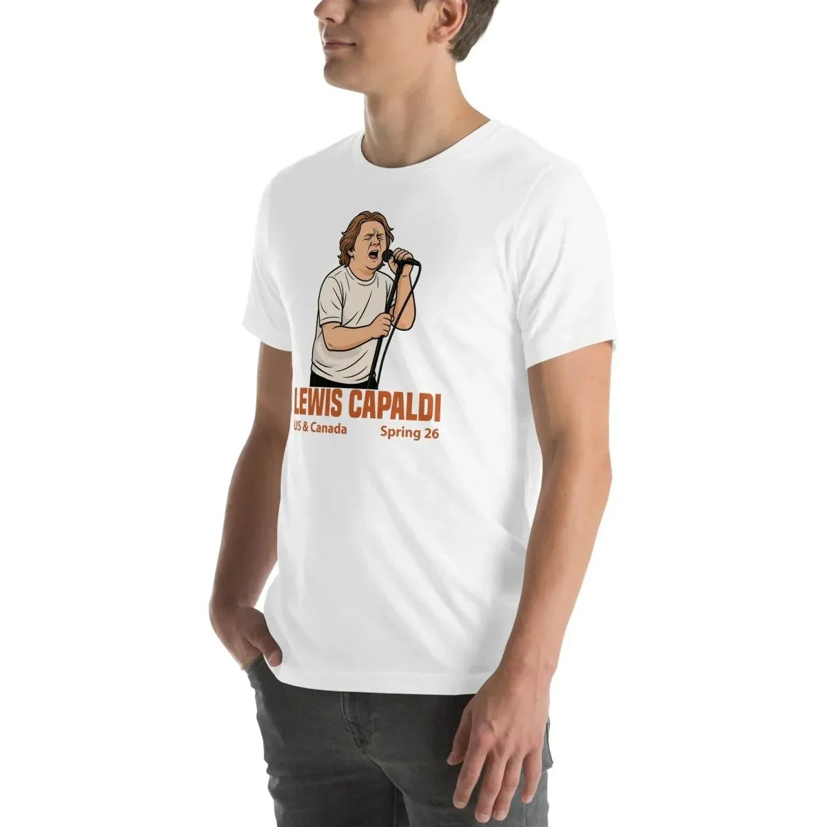 Lewis Capaldi Tour 2026 T-Shirt | Unisex Cotton Fan Tee alcyone213k