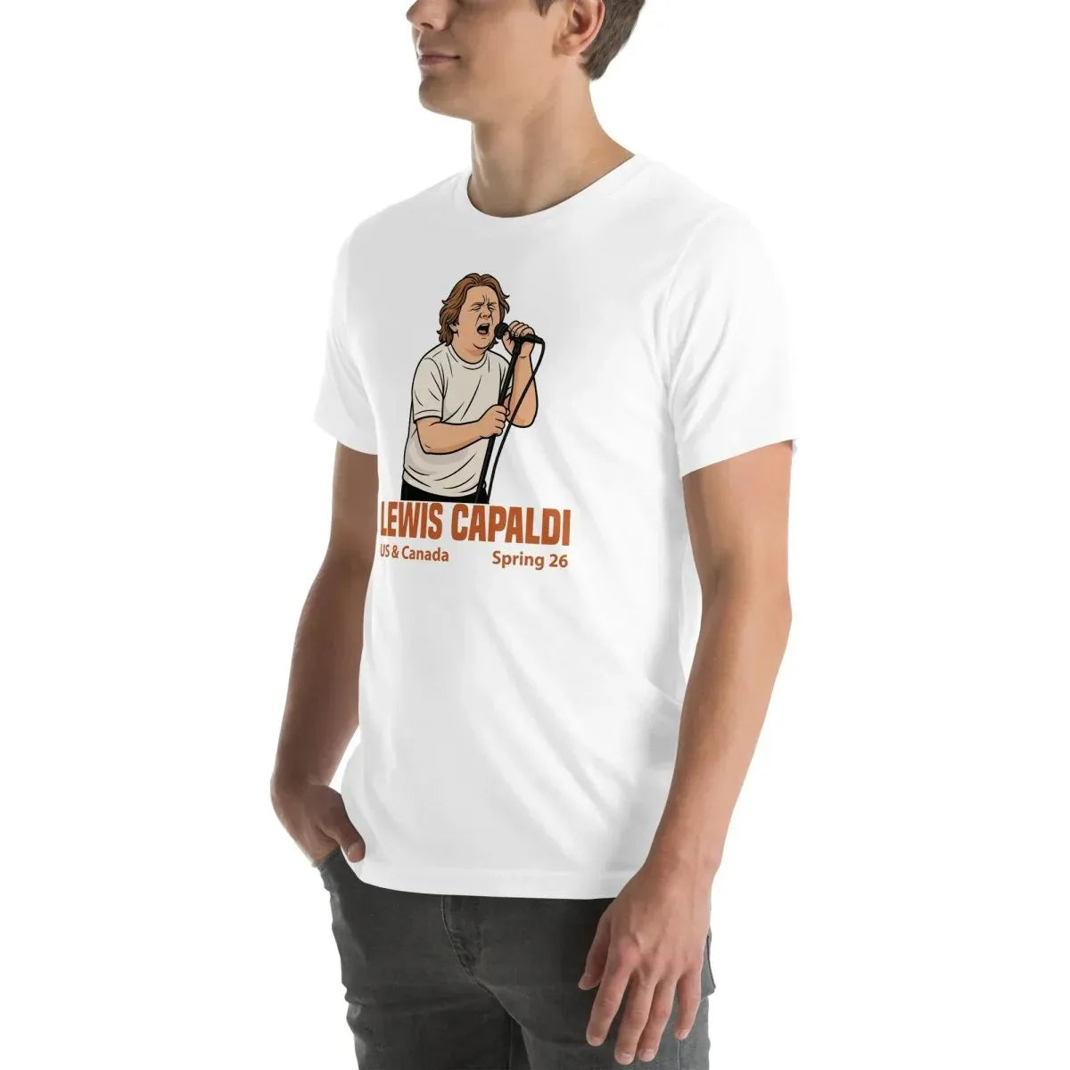Lewis Capaldi Tour 2026 T-Shirt | Unisex Cotton Fan Tee alcyone213k