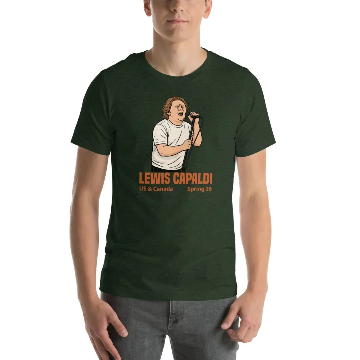 Lewis Capaldi Tour 2026 T-Shirt | Unisex Cotton Fan Tee alcyone213k