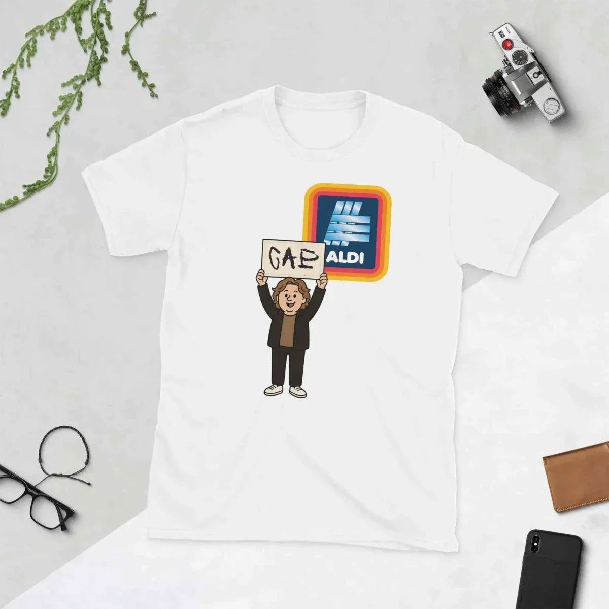 Lewis Capaldi Unisex Cotton T-Shirt | Stylish Short-Sleeve Tee for Dedicated Fans - Capaldi on a Aldi alcyone213k