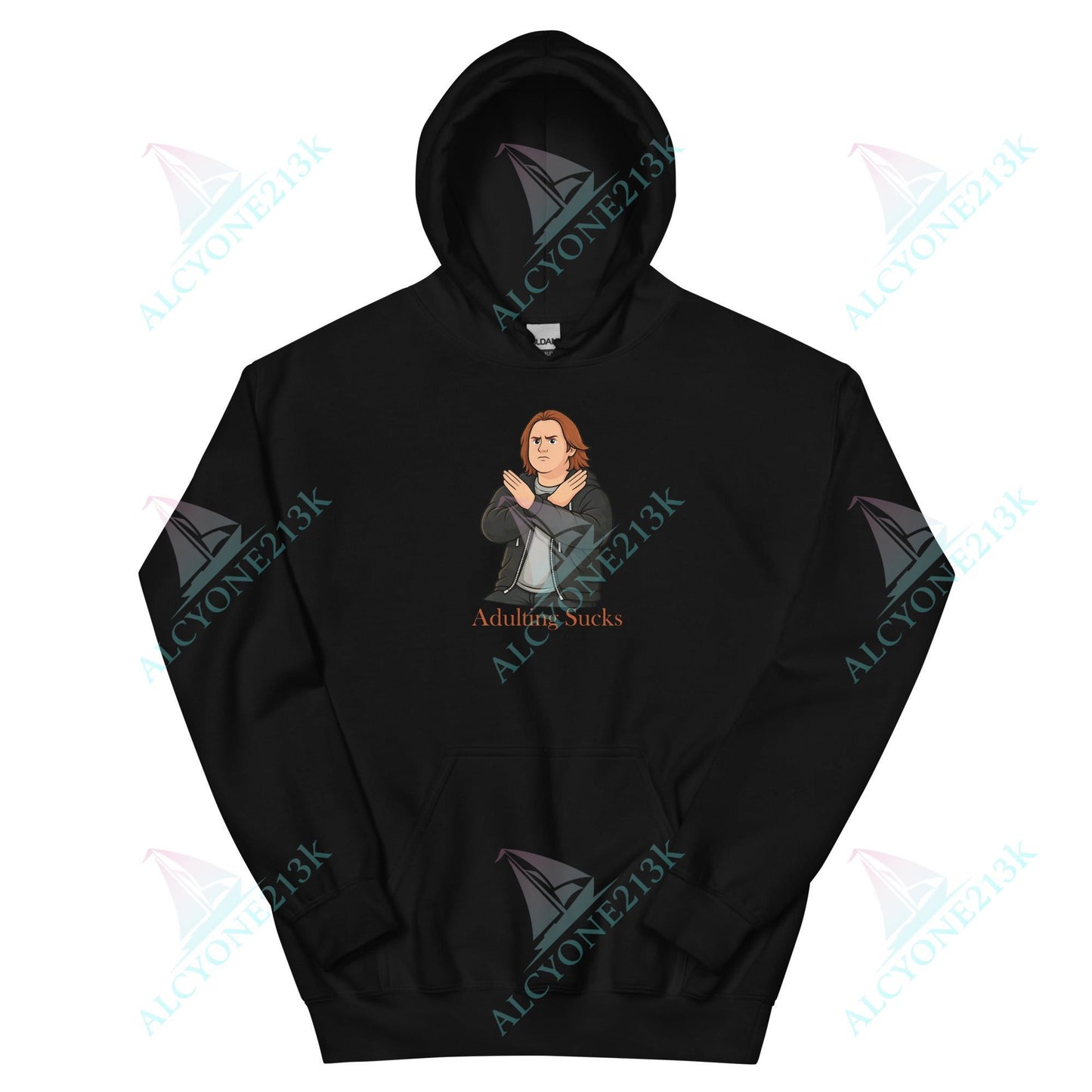 Lewis Capaldi Unisex Hoodie - Adulting Sucks - Funny Quotes alcyone213k