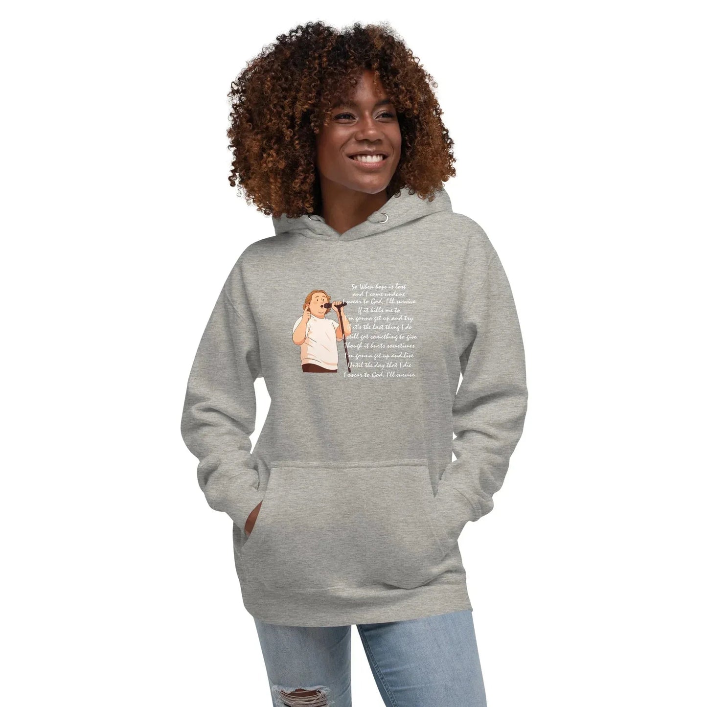 Lewis Capaldi Unisex Hoodie | Cotton Blend "Survive" Lyrics Concert Apparel alcyone213k