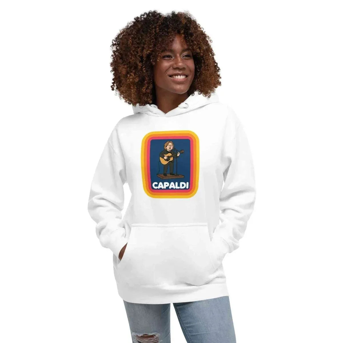Lewis Capaldi Unisex Hoodie - Premium Cotton Blend with Fun 'Capaldi On A Aldi' Graphic Merch alcyone213k