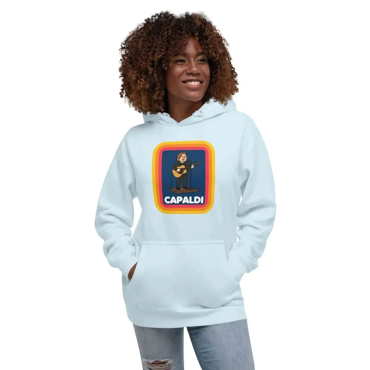 Lewis Capaldi Unisex Hoodie - Premium Cotton Blend with Fun 'Capaldi On A Aldi' Graphic Merch alcyone213k