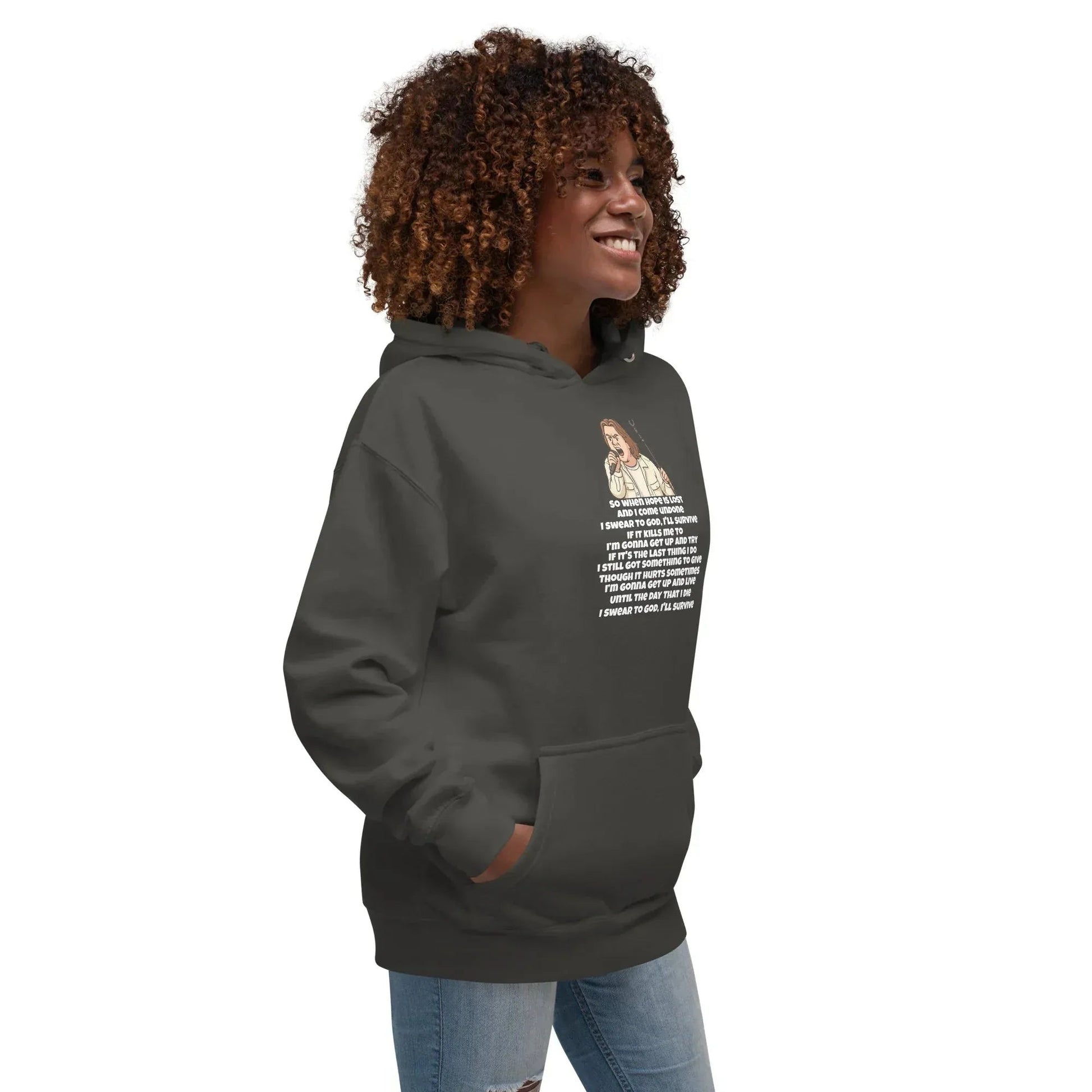 Lewis Capaldi Unisex Hoodie - Survive Lyrics | Cotton-Polyester Blend alcyone213k