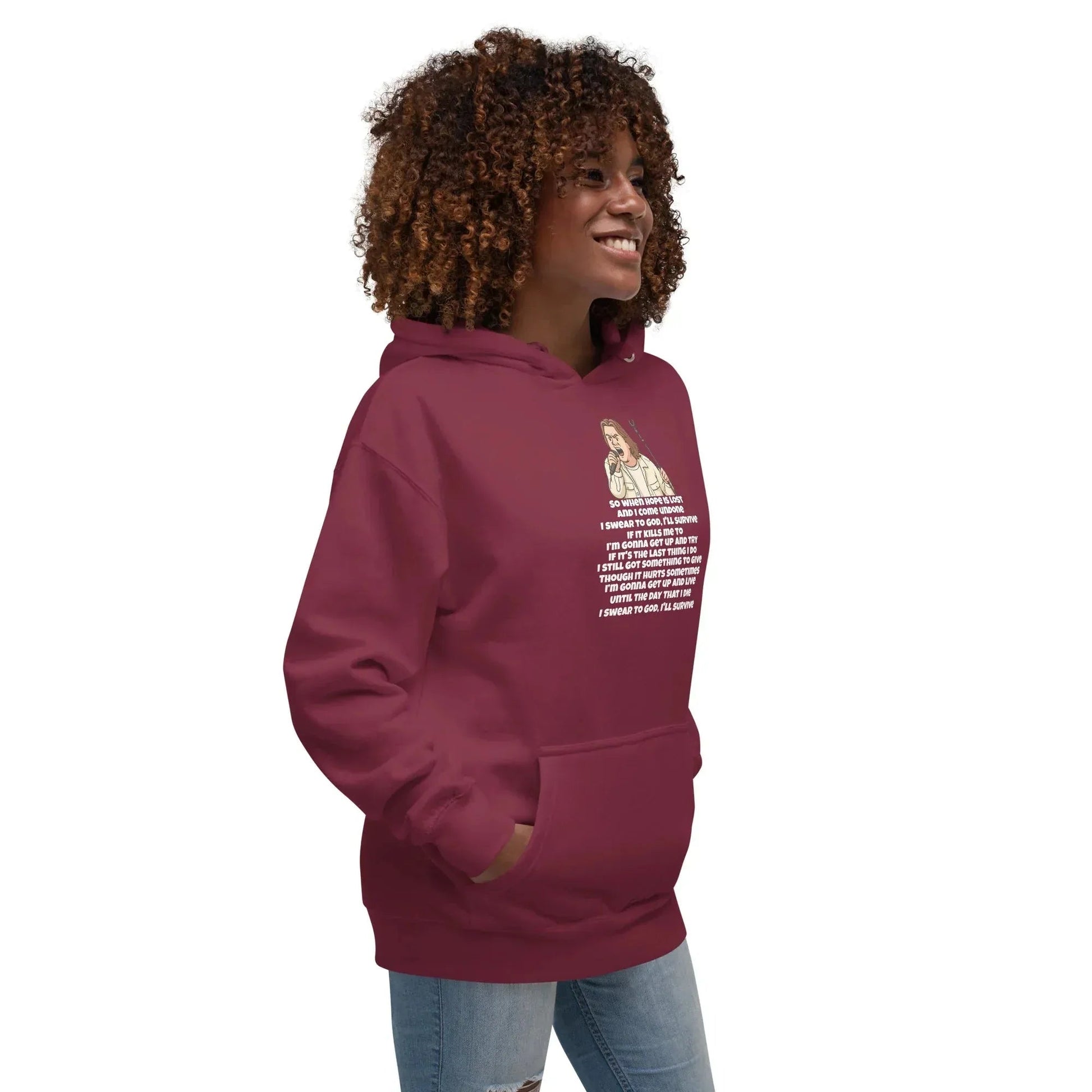 Lewis Capaldi Unisex Hoodie - Survive Lyrics | Cotton-Polyester Blend alcyone213k