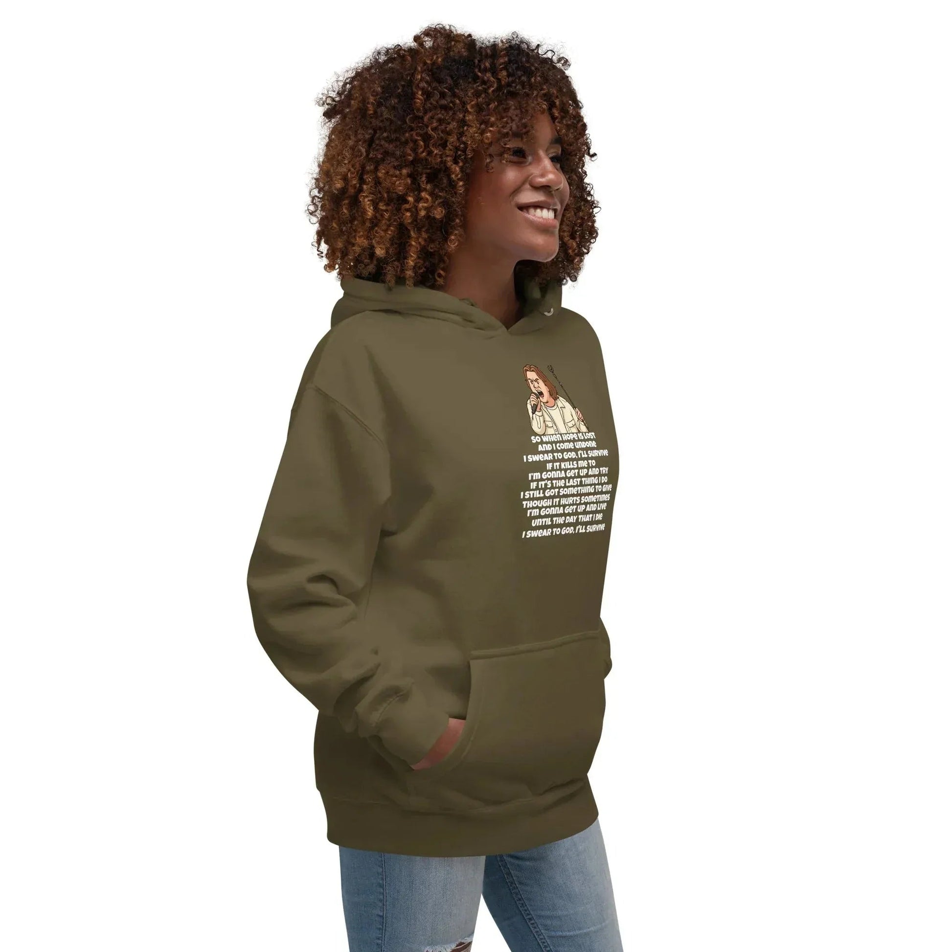 Lewis Capaldi Unisex Hoodie - Survive Lyrics | Cotton-Polyester Blend alcyone213k
