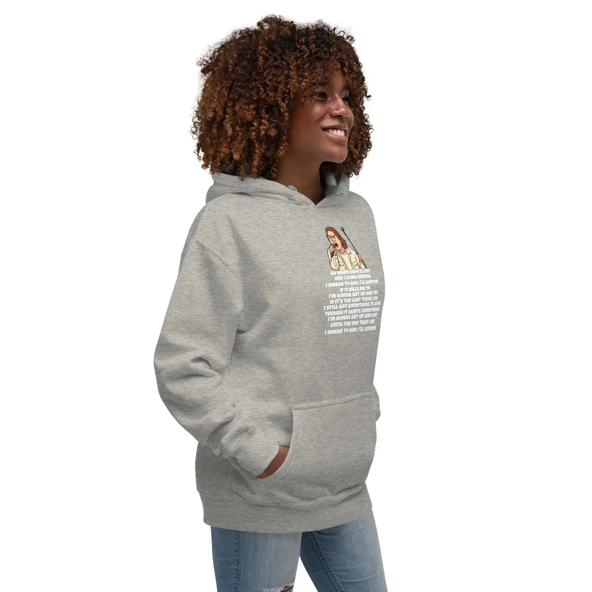 Lewis Capaldi Unisex Hoodie - Survive Lyrics | Cotton-Polyester Blend alcyone213k