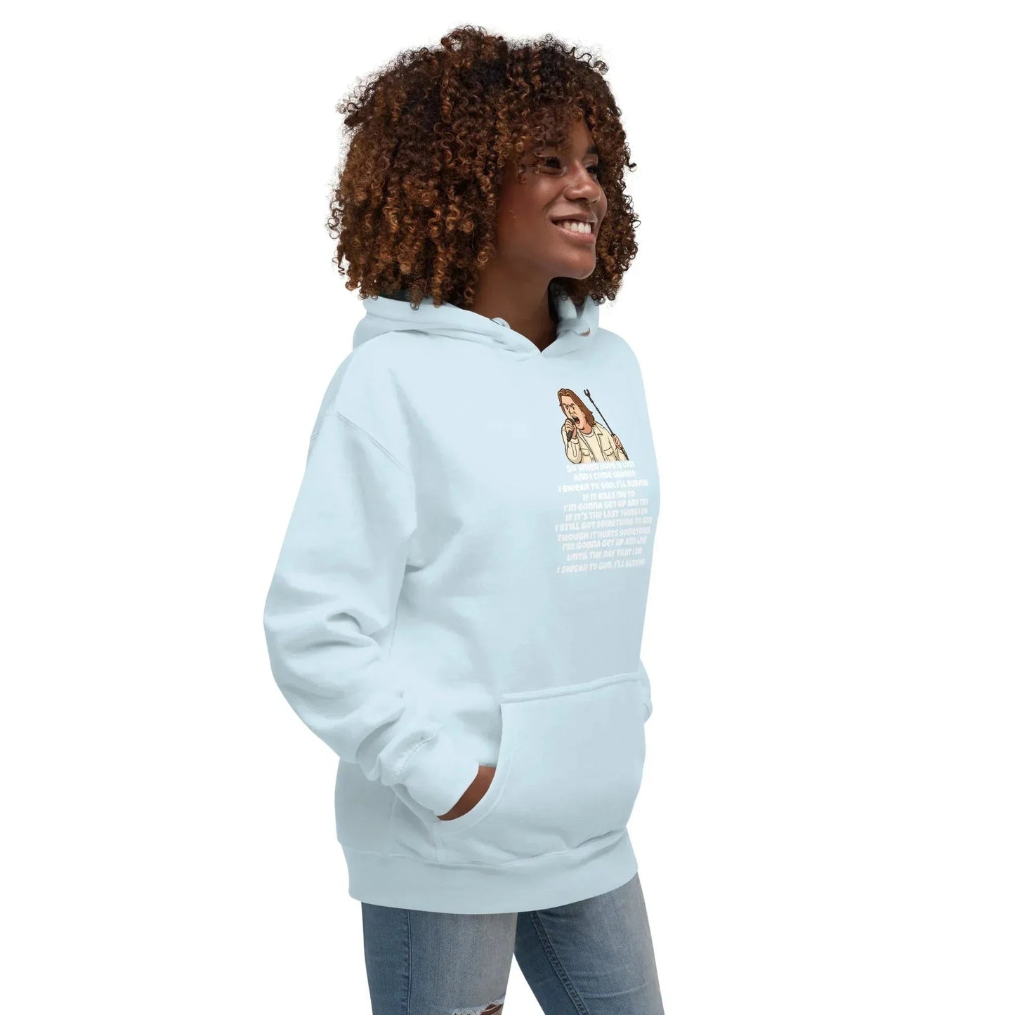 Lewis Capaldi Unisex Hoodie - Survive Lyrics | Cotton-Polyester Blend alcyone213k