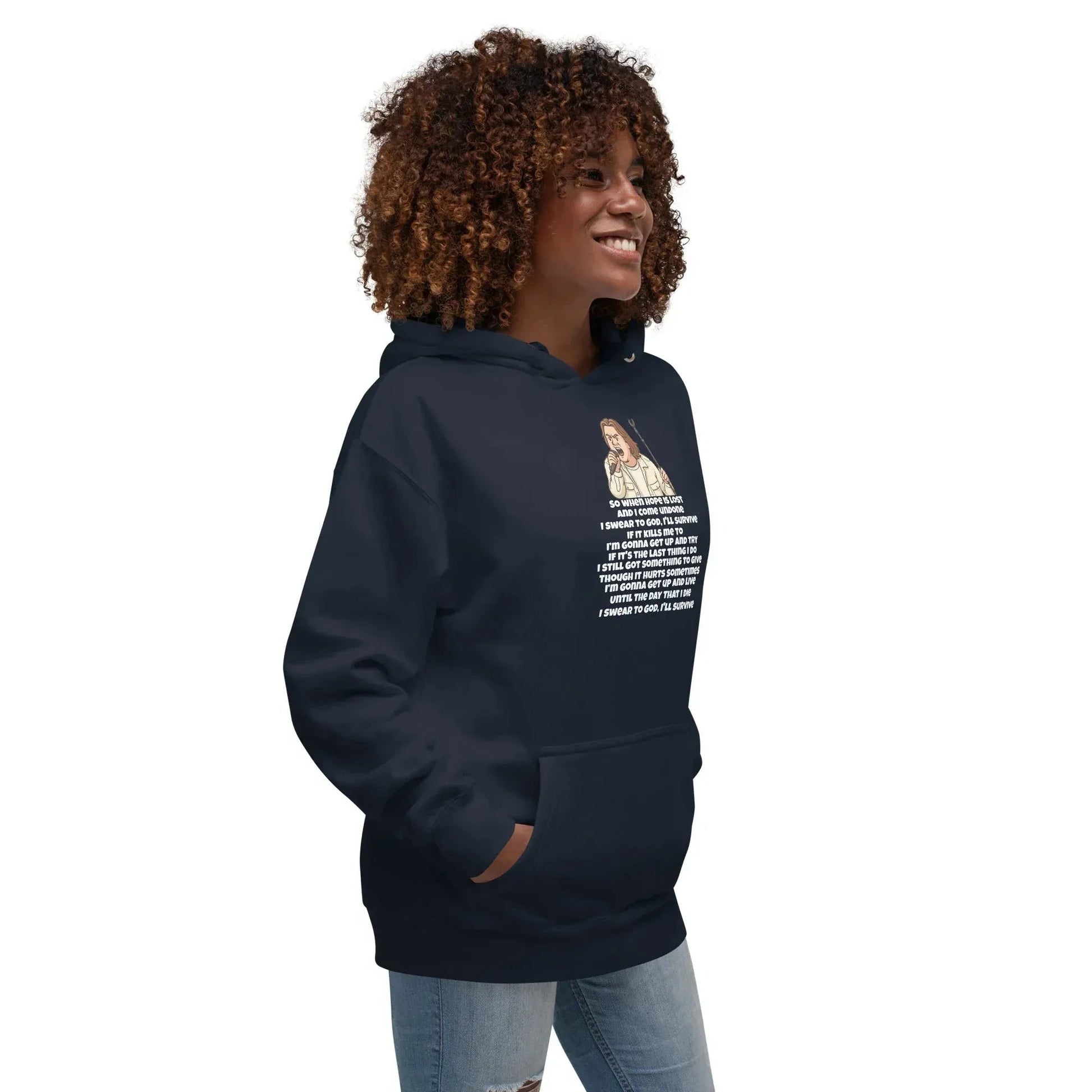 Lewis Capaldi Unisex Hoodie - Survive Lyrics | Cotton-Polyester Blend alcyone213k