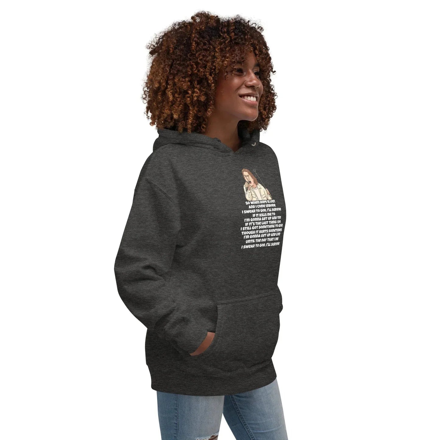 Lewis Capaldi Unisex Hoodie - Survive Lyrics | Cotton-Polyester Blend alcyone213k