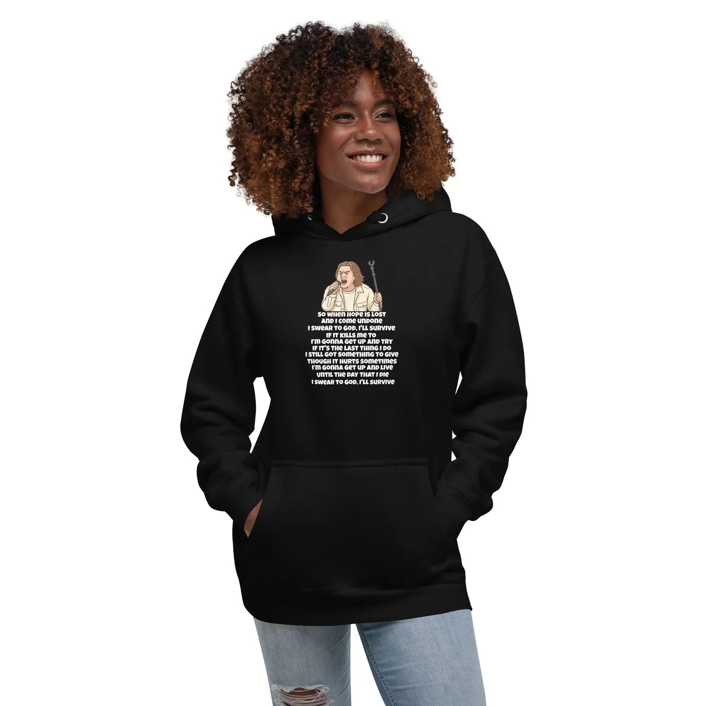 Lewis Capaldi Unisex Hoodie - Survive Lyrics | Cotton-Polyester Blend alcyone213k