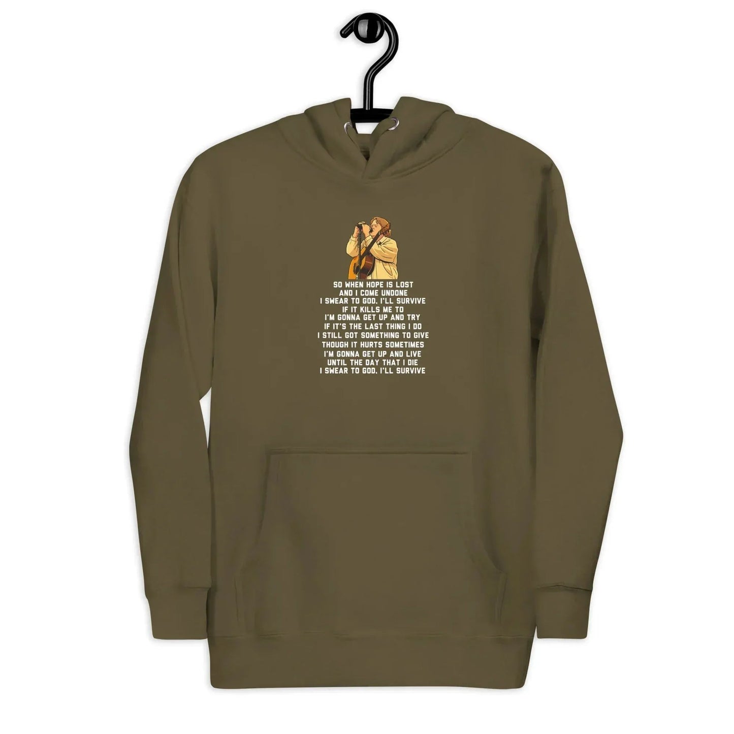 Lewis Capaldi Unisex Hoodie - "Survive" Lyrics Graphic Cotton Blend alcyone213k