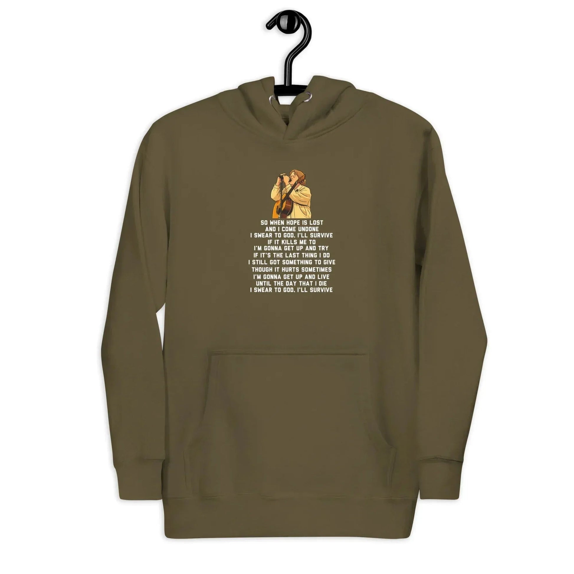 Lewis Capaldi Unisex Hoodie - "Survive" Lyrics Graphic Cotton Blend alcyone213k