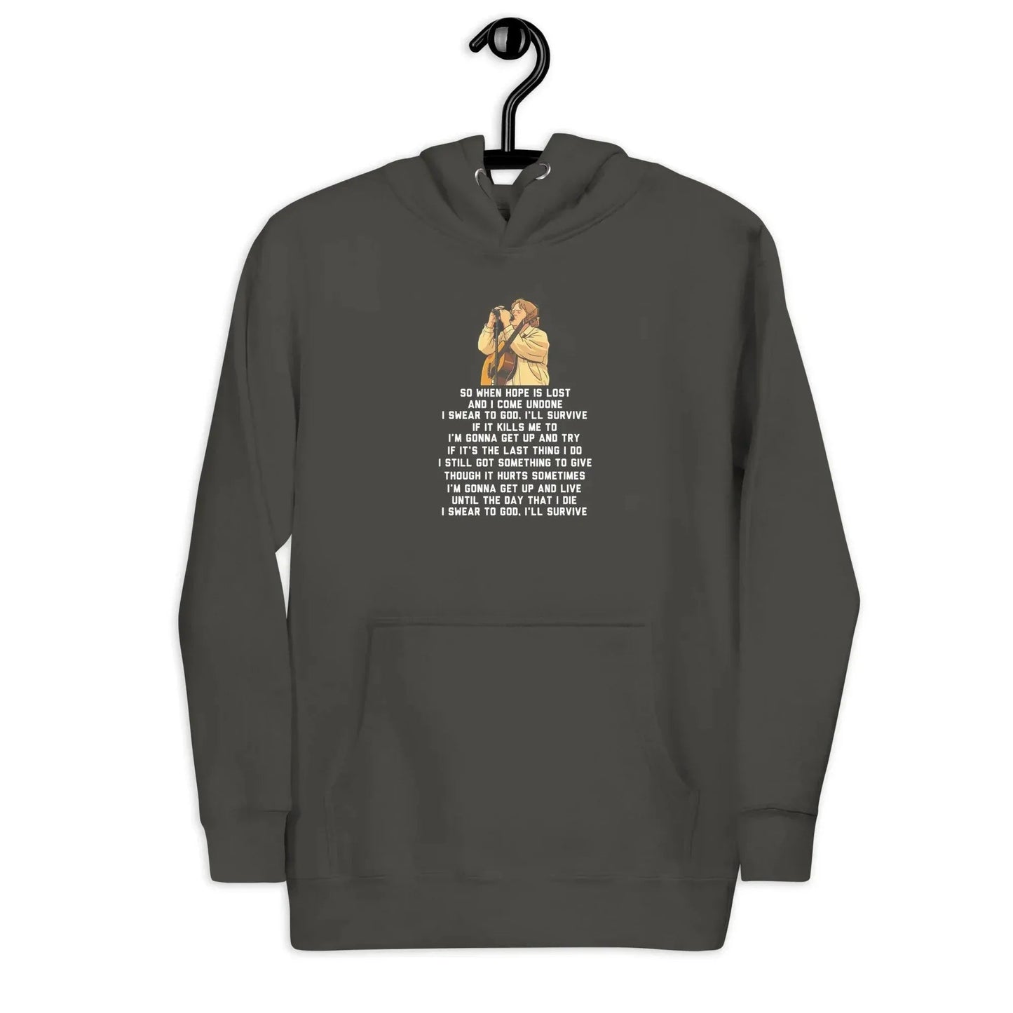 Lewis Capaldi Unisex Hoodie - "Survive" Lyrics Graphic Cotton Blend alcyone213k