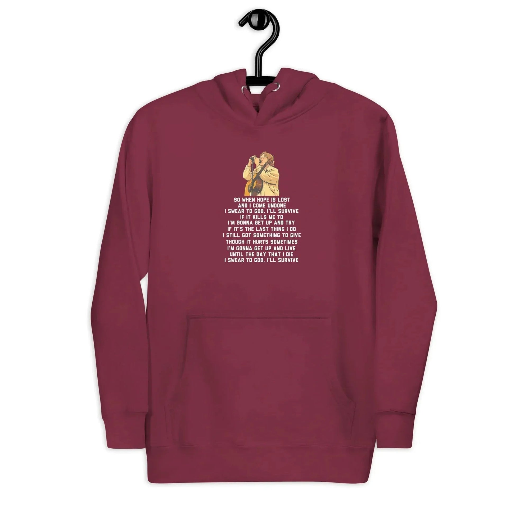 Lewis Capaldi Unisex Hoodie - "Survive" Lyrics Graphic Cotton Blend alcyone213k