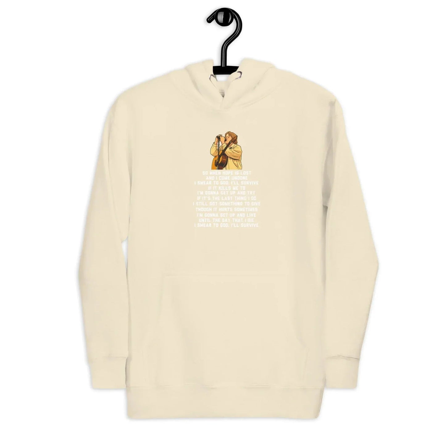 Lewis Capaldi Unisex Hoodie - "Survive" Lyrics Graphic Cotton Blend alcyone213k