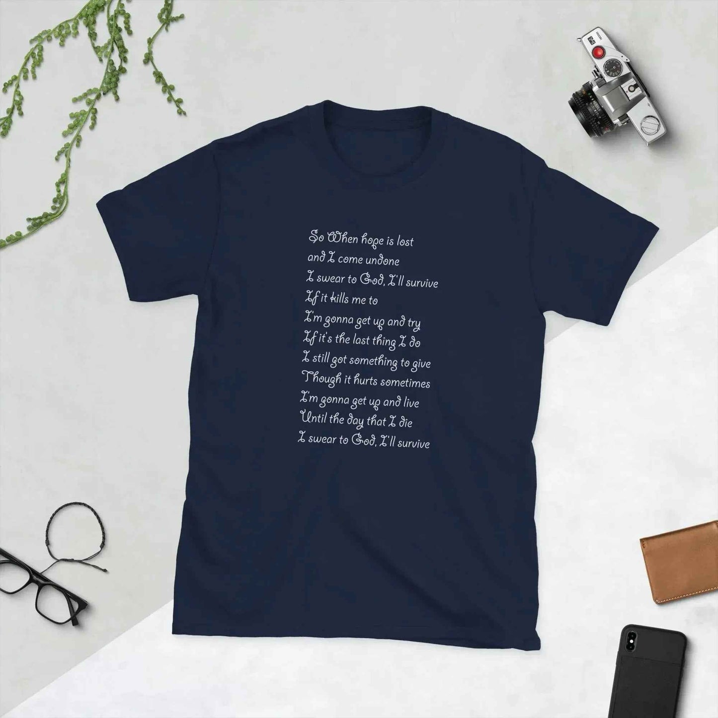 Lewis Capaldi Unisex T-Shirt | 100% Cotton Survive Lyrics Tee alcyone213k