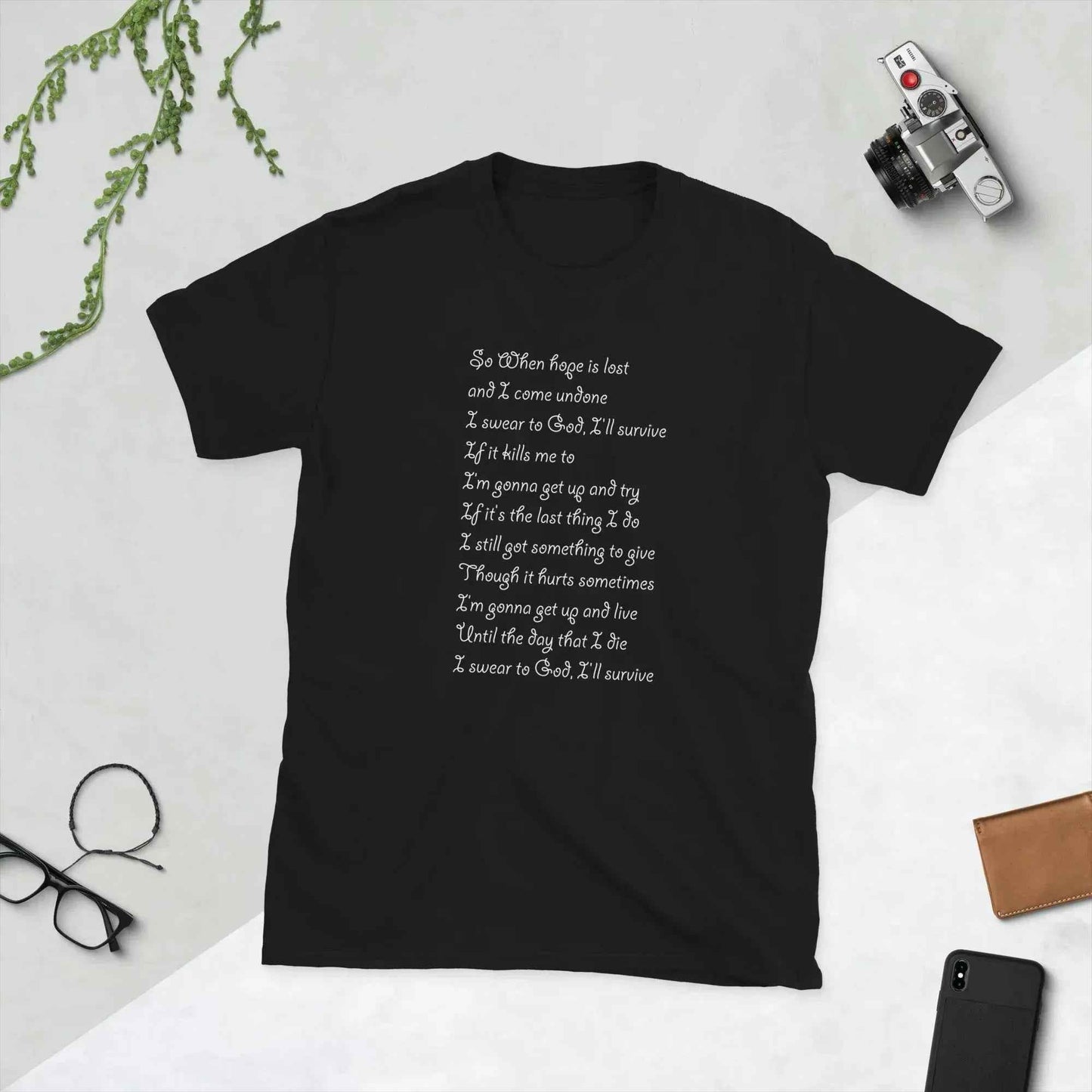 Lewis Capaldi Unisex T-Shirt | 100% Cotton Survive Lyrics Tee alcyone213k