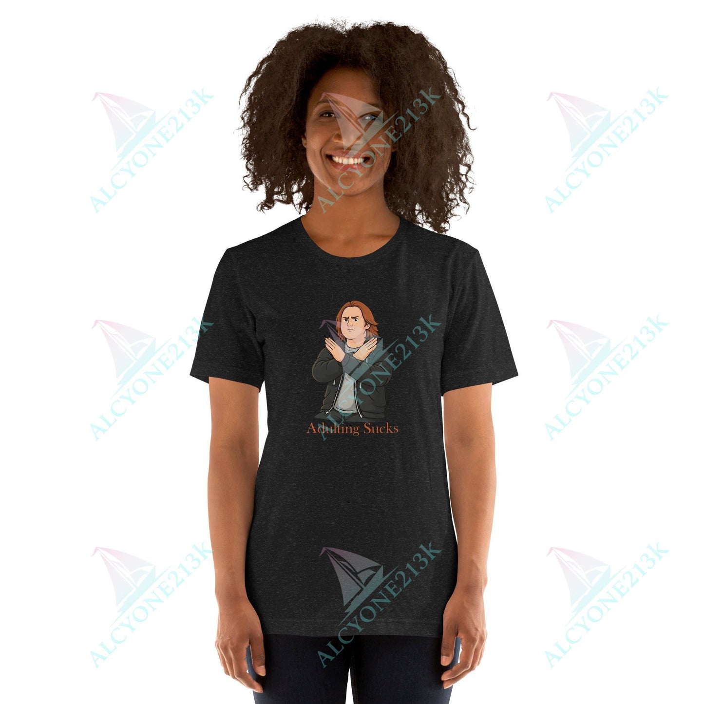 Lewis Capaldi Unisex T-Shirt - Adulting Sucks - Funny Quotes alcyone213k