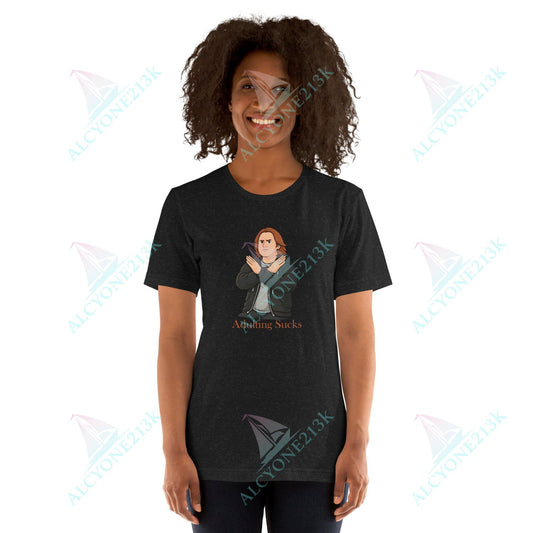 Lewis Capaldi Unisex T-Shirt - Adulting Sucks - Funny Quotes alcyone213k