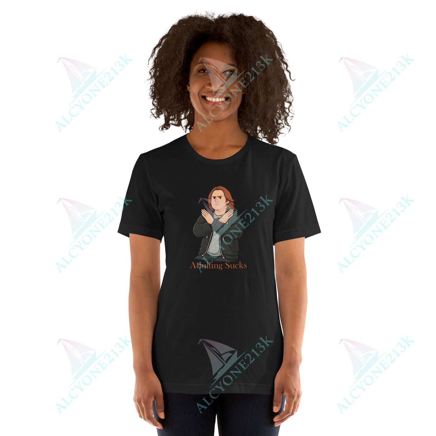 Lewis Capaldi Unisex T-Shirt - Adulting Sucks - Funny Quotes alcyone213k