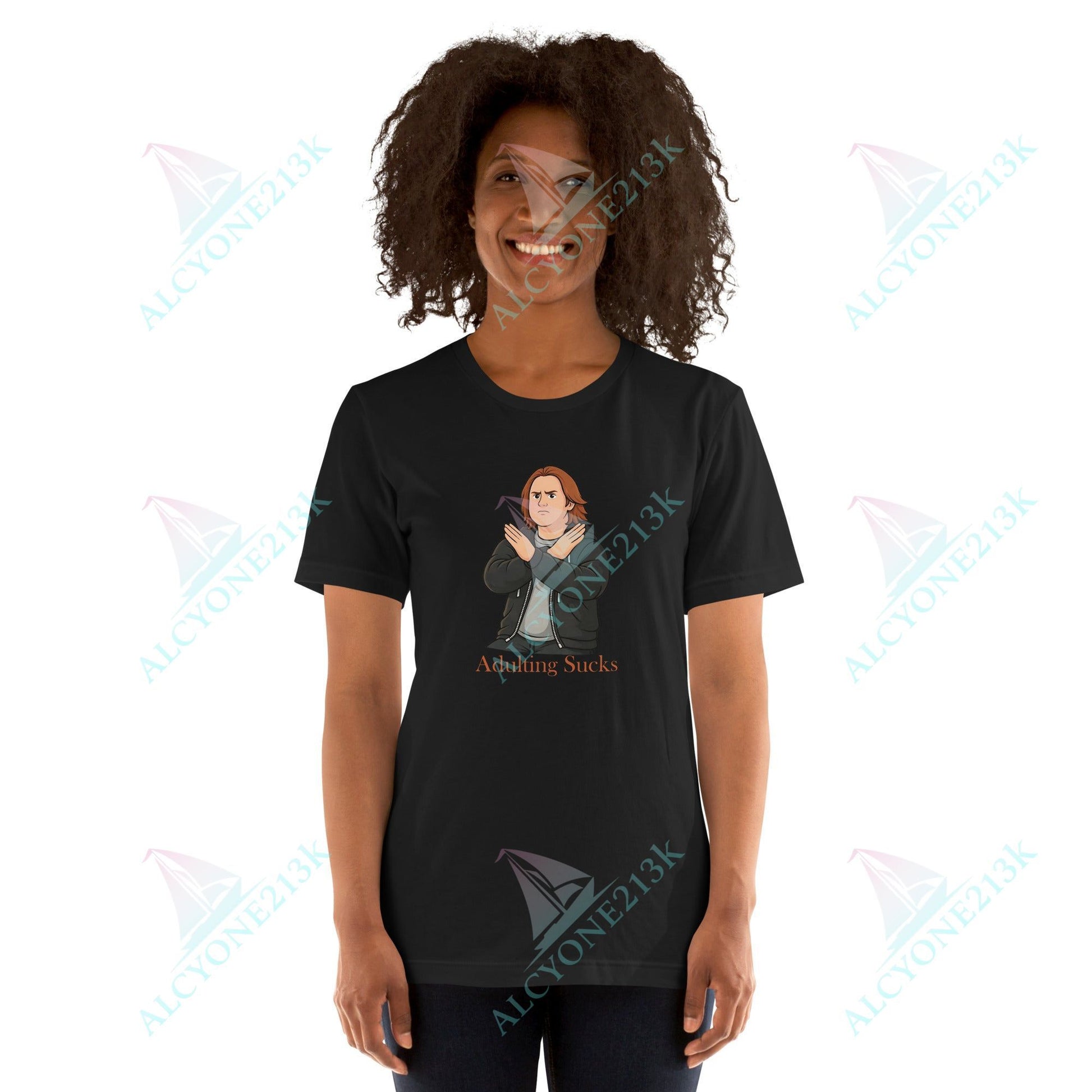 Lewis Capaldi Unisex T-Shirt - Adulting Sucks - Funny Quotes alcyone213k