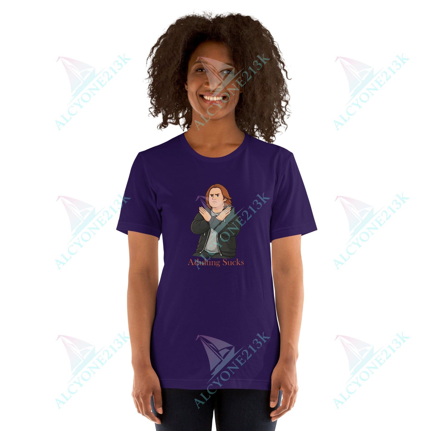 Lewis Capaldi Unisex T-Shirt - Adulting Sucks - Funny Quotes alcyone213k