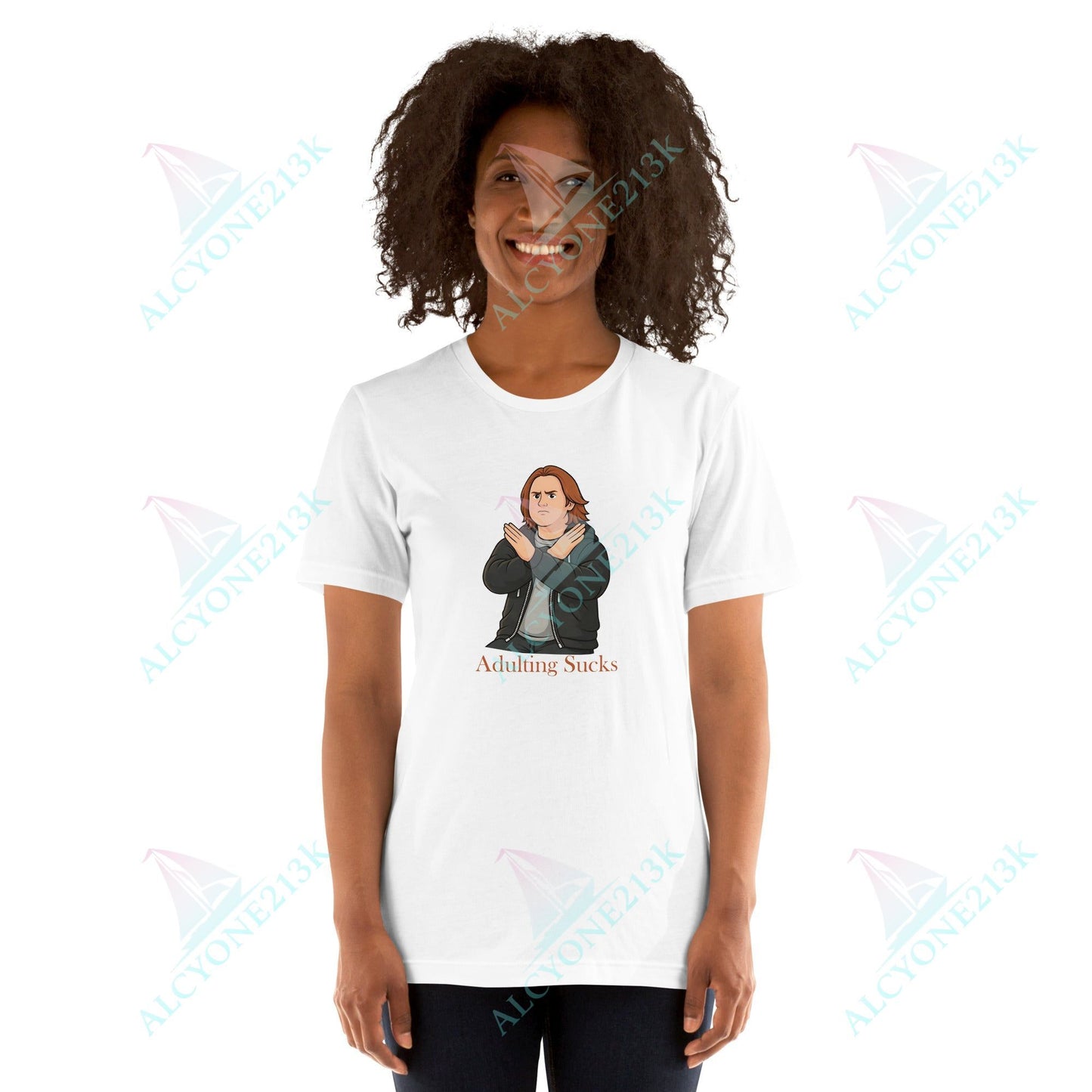 Lewis Capaldi Unisex T-Shirt - Adulting Sucks - Funny Quotes alcyone213k