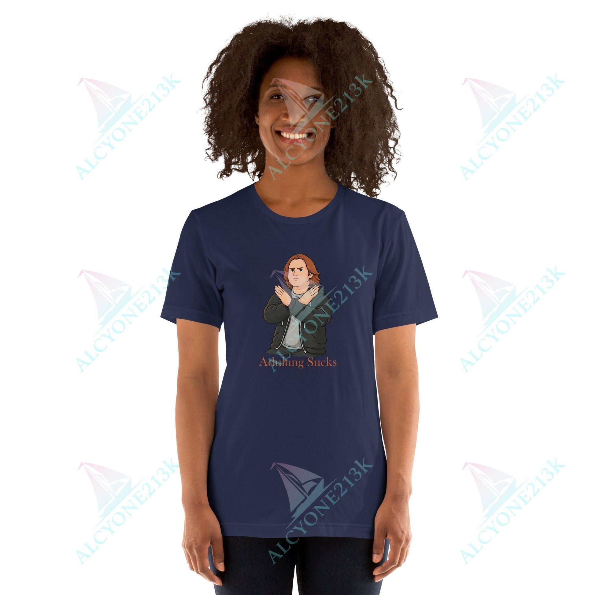 Lewis Capaldi Unisex T-Shirt - Adulting Sucks - Funny Quotes alcyone213k