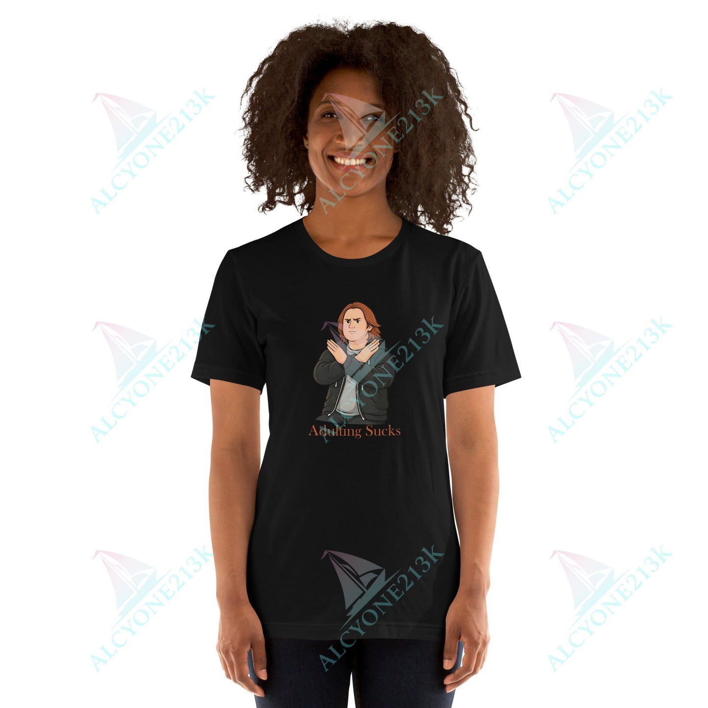 Lewis Capaldi Unisex T-Shirt - Adulting Sucks - Funny Quotes alcyone213k