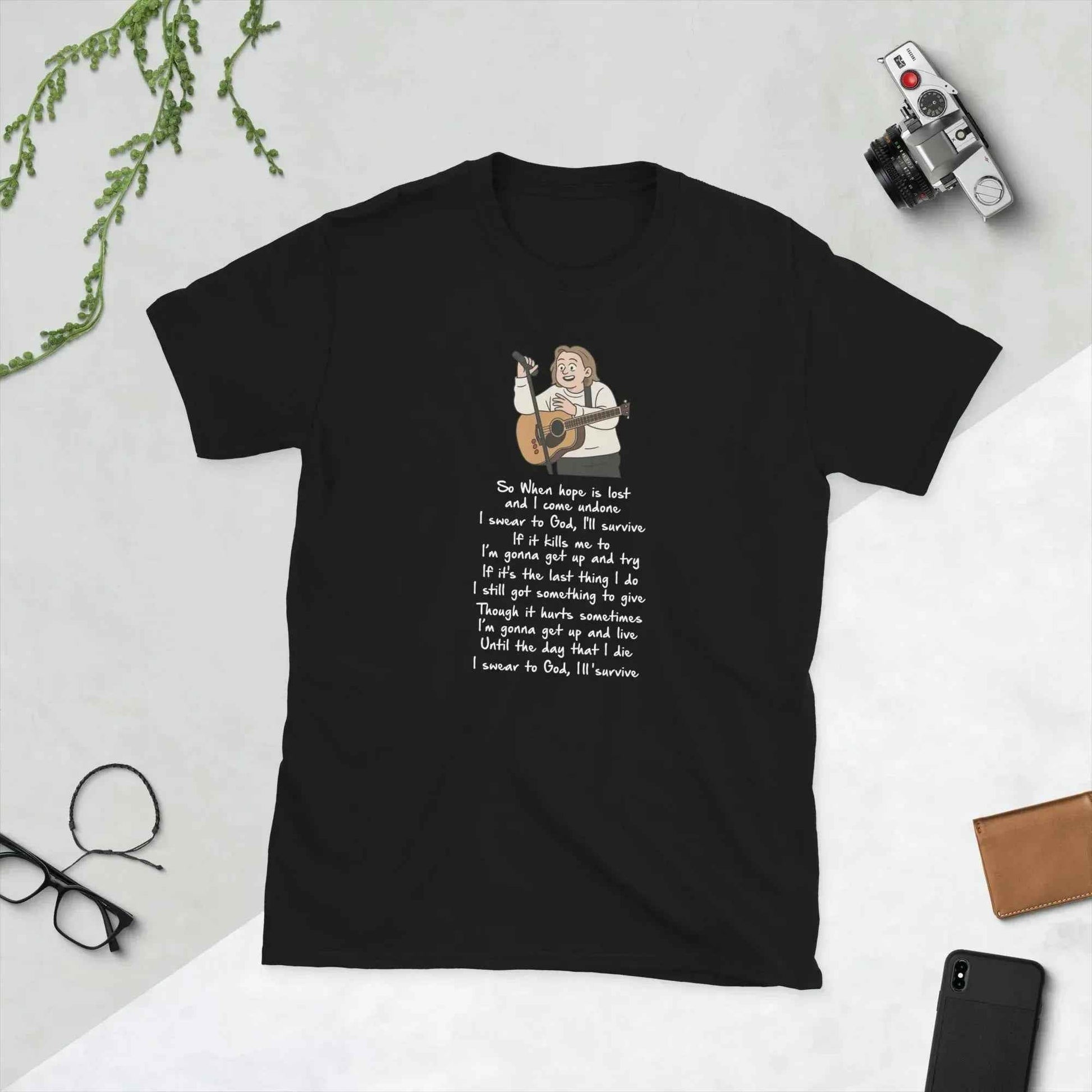Lewis Capaldi Unisex T-Shirt | Cotton Blend "Survive" Lyrics Tee alcyone213k