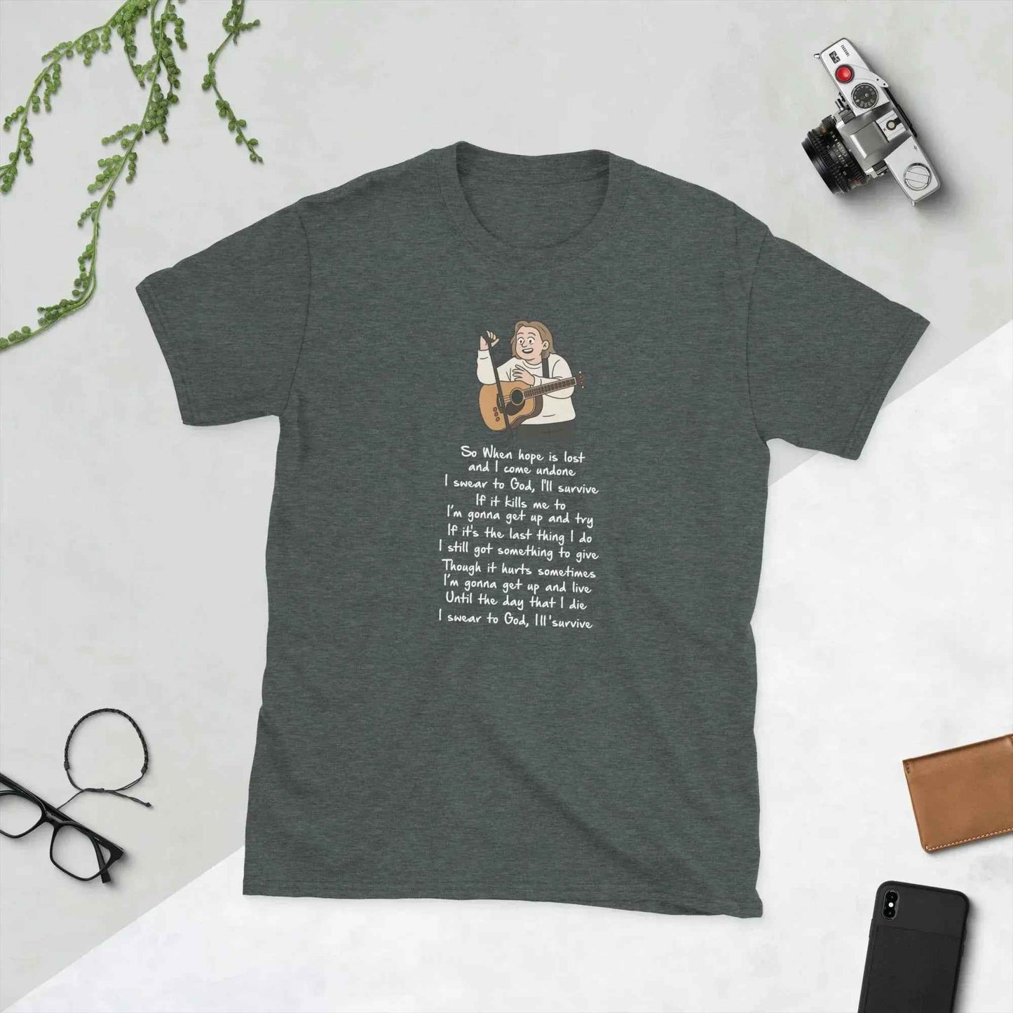 Lewis Capaldi Unisex T-Shirt | Cotton Blend "Survive" Lyrics Tee alcyone213k