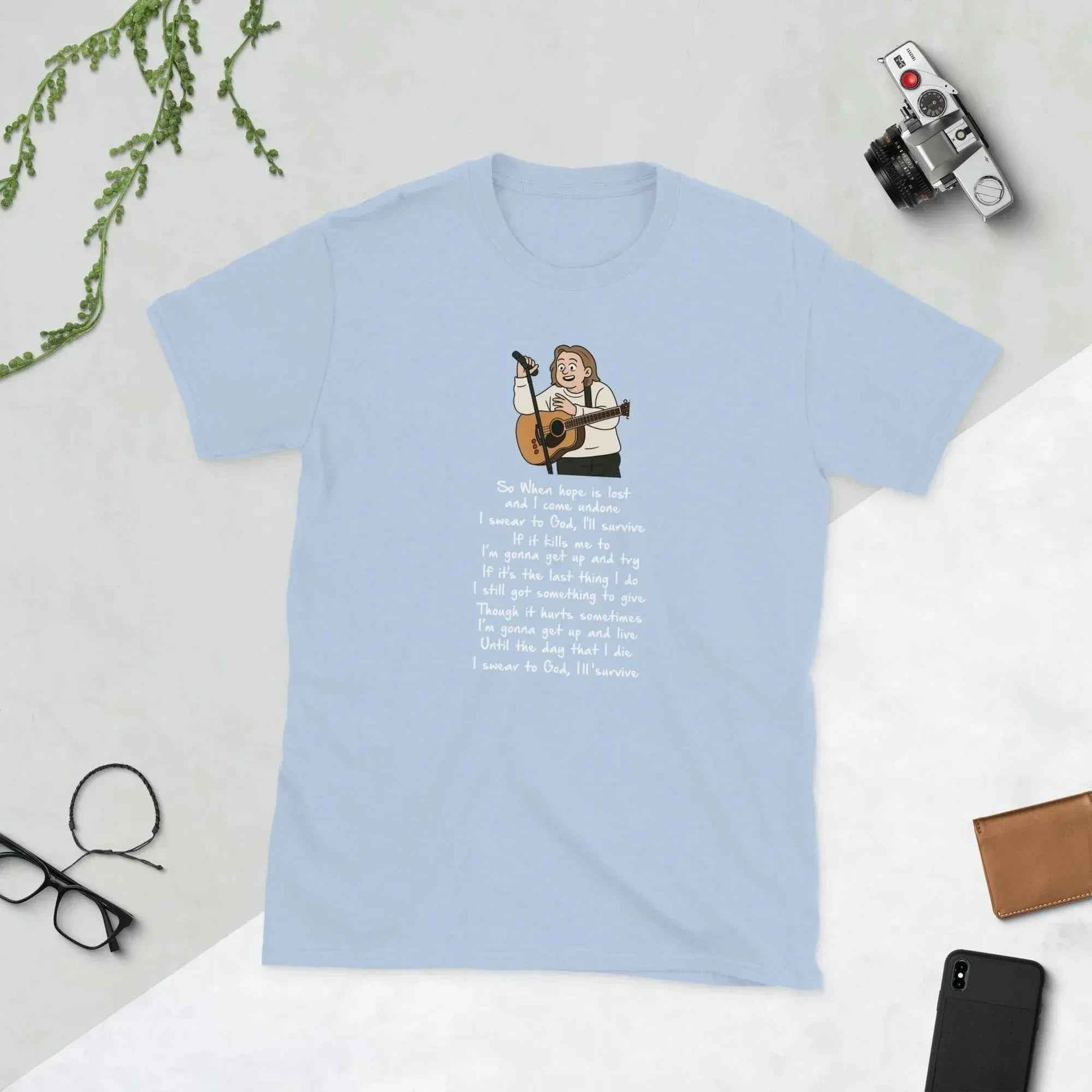 Lewis Capaldi Unisex T-Shirt | Cotton Blend "Survive" Lyrics Tee alcyone213k