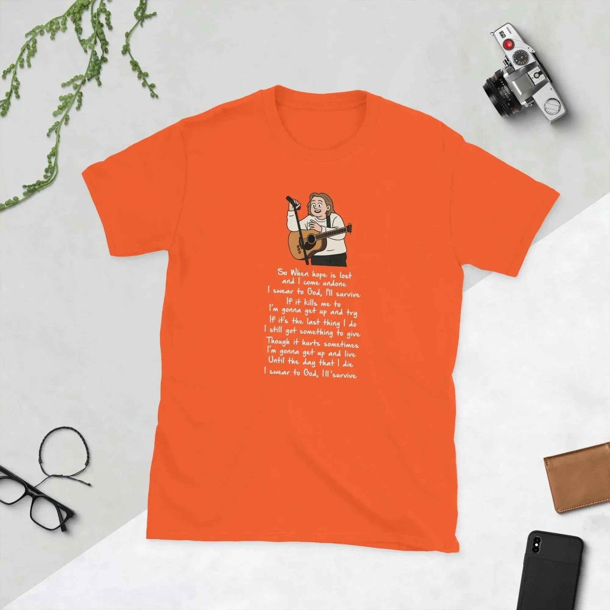 Lewis Capaldi Unisex T-Shirt | Cotton Blend "Survive" Lyrics Tee alcyone213k