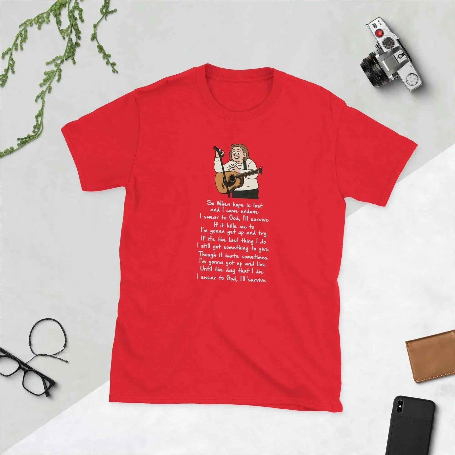 Lewis Capaldi Unisex T-Shirt | Cotton Blend "Survive" Lyrics Tee alcyone213k
