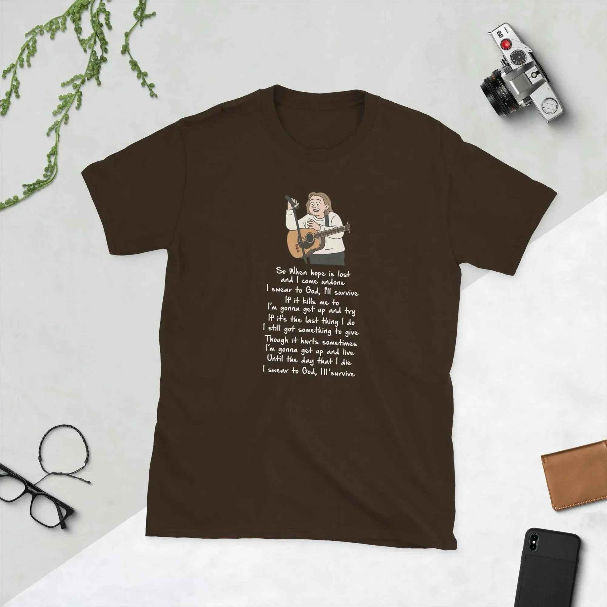 Lewis Capaldi Unisex T-Shirt | Cotton Blend "Survive" Lyrics Tee alcyone213k