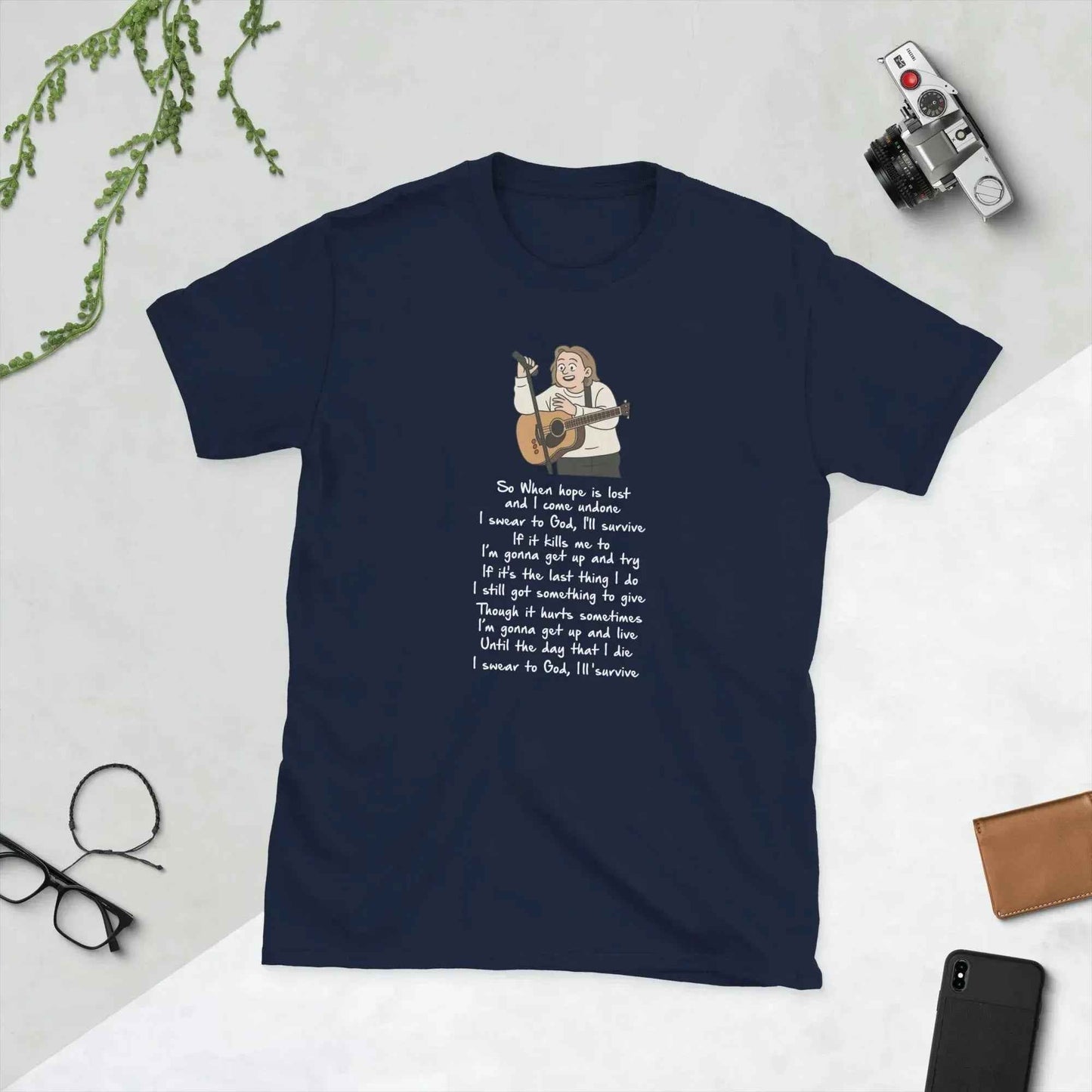 Lewis Capaldi Unisex T-Shirt | Cotton Blend "Survive" Lyrics Tee alcyone213k