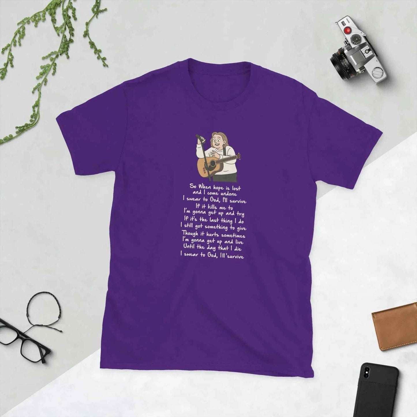 Lewis Capaldi Unisex T-Shirt | Cotton Blend "Survive" Lyrics Tee alcyone213k